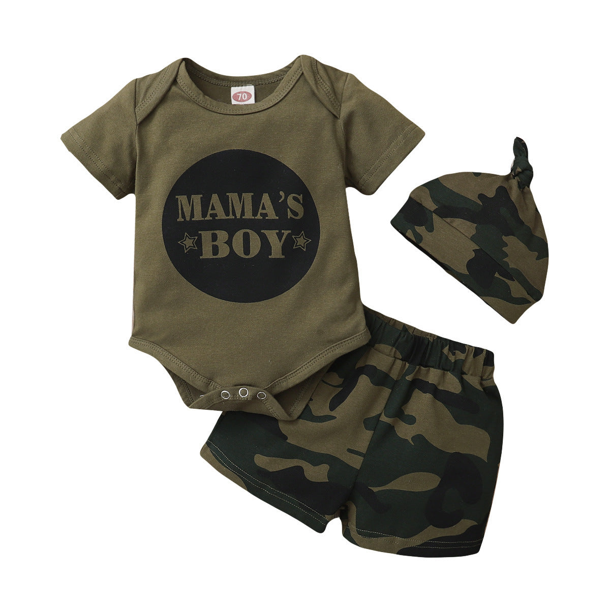 Camouflage Shirt Shorts & Hat
