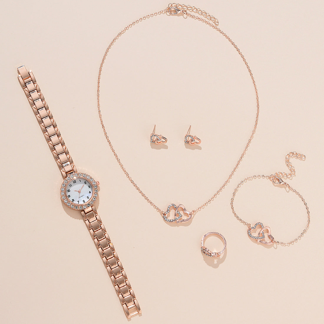Diamond Quartz Watch Set