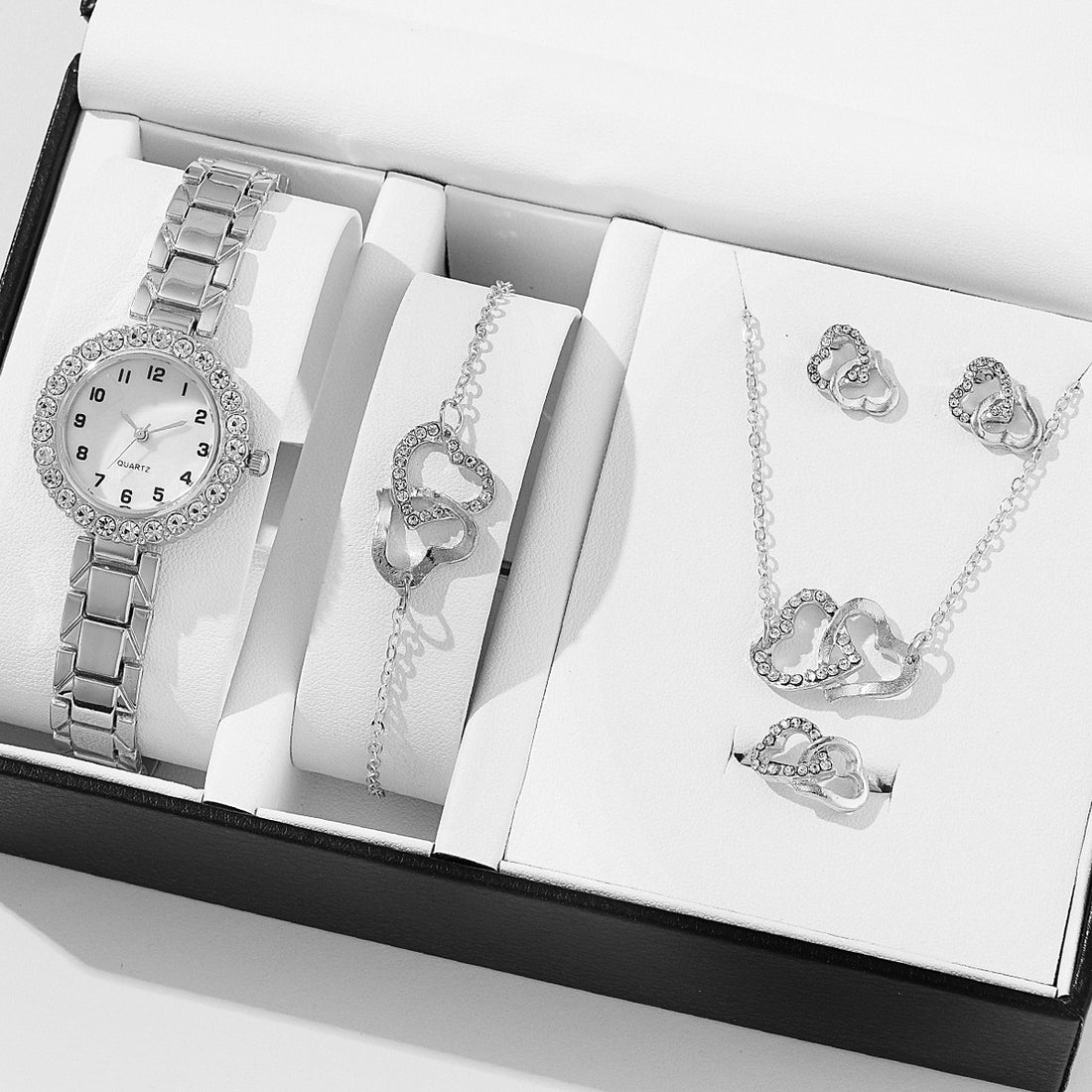 Diamond Quartz Watch Set