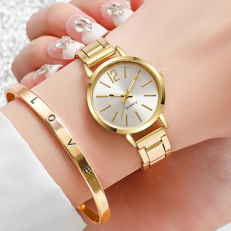 Casual Watch & Bracelet Set