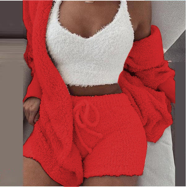 3-Piece Plush Loungewear Set