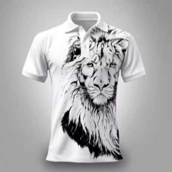 Lion Printing Casual T-shirt