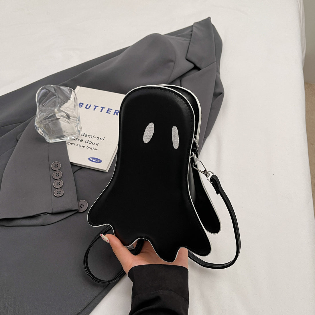 Women's Halloween Ghost Kid Messenger Bag