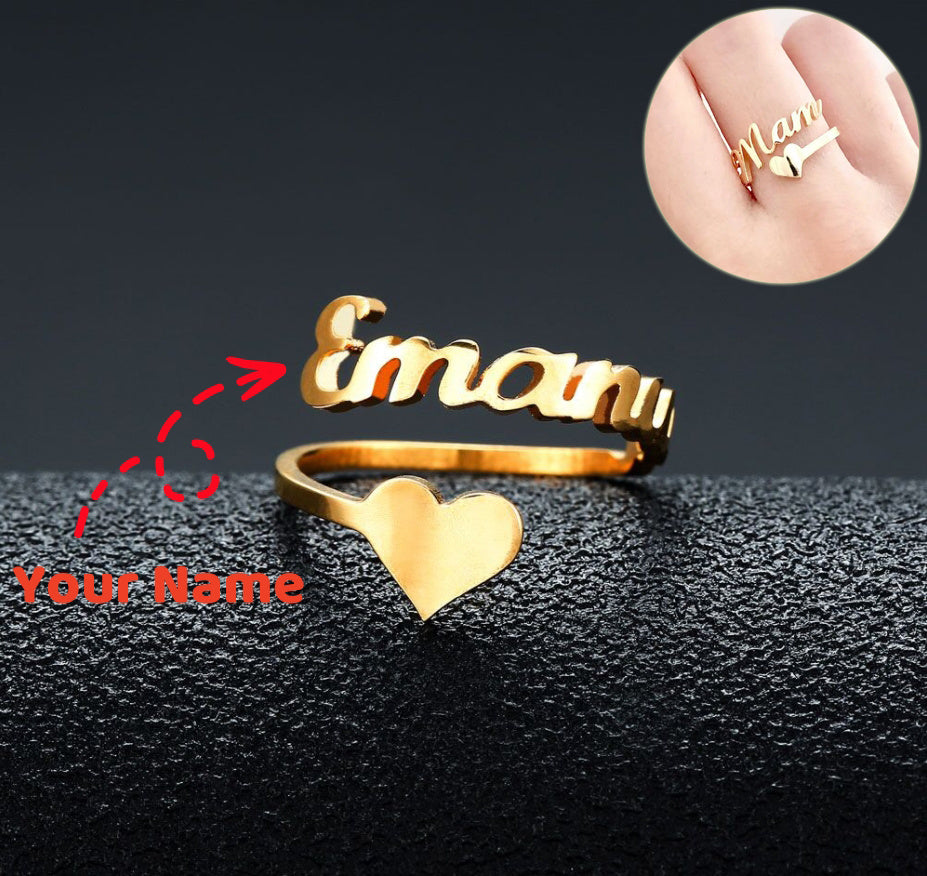 Custom Name Stainless Steel Ring