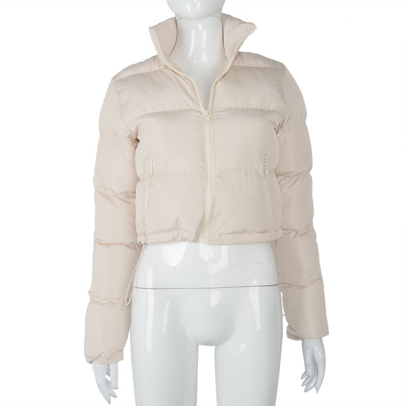 Fashion Zipper Puffer Coat