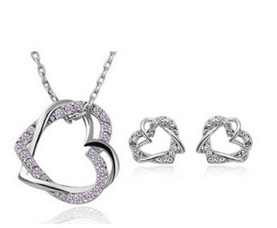 Luxury Double Heart Jewelry Set