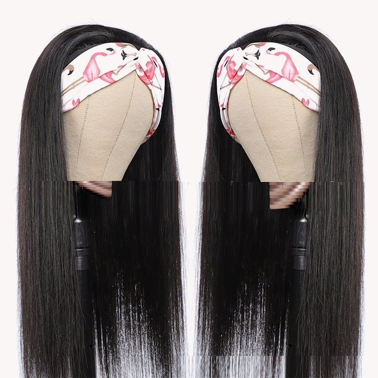 Human Hair Straight Strip Headband