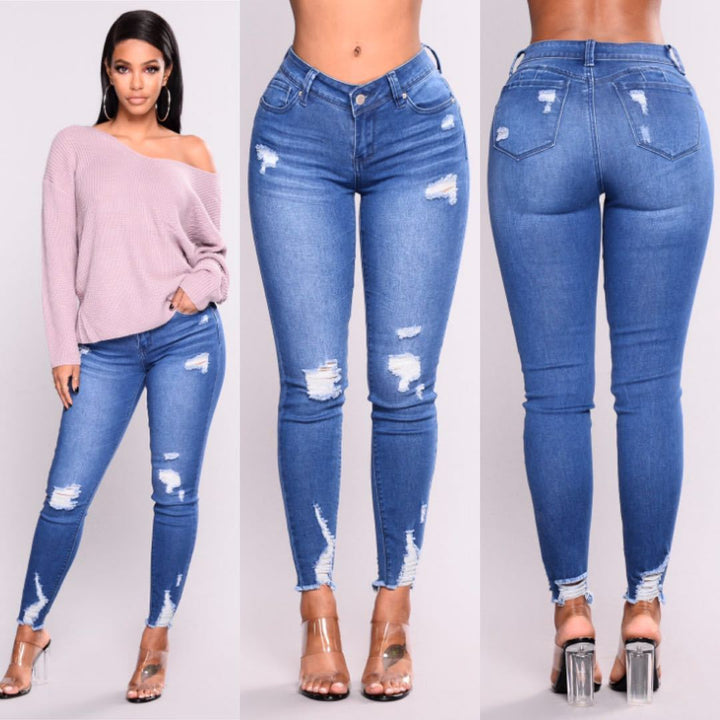 High Waist Slim Pencil Pants