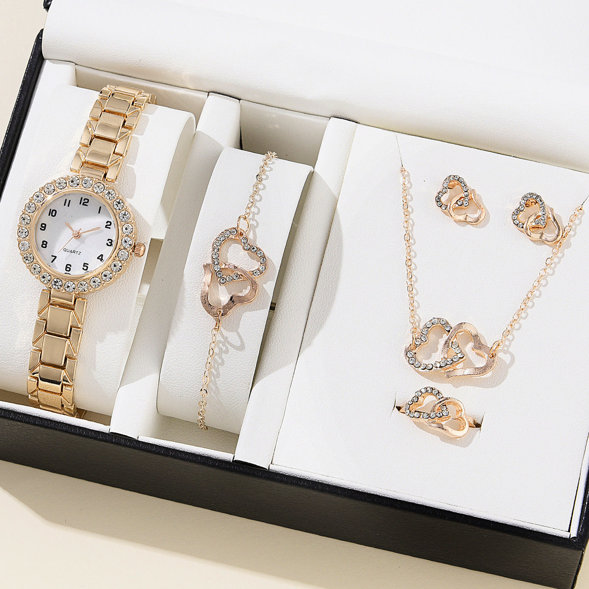 Diamond Quartz Watch Set