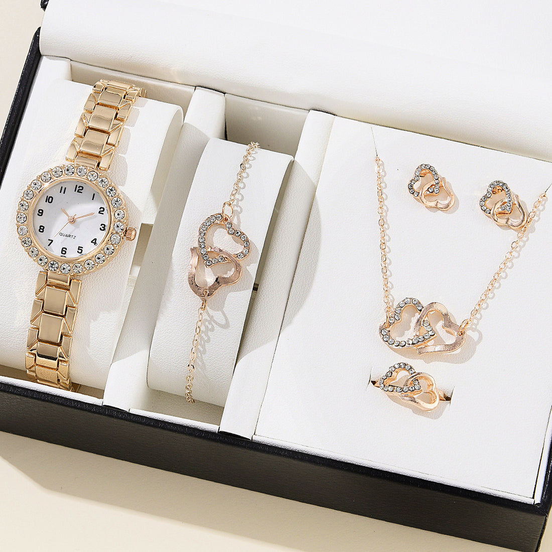 Diamond Quartz Watch Set