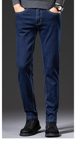 Slim Fit Elastic Straight Jeans