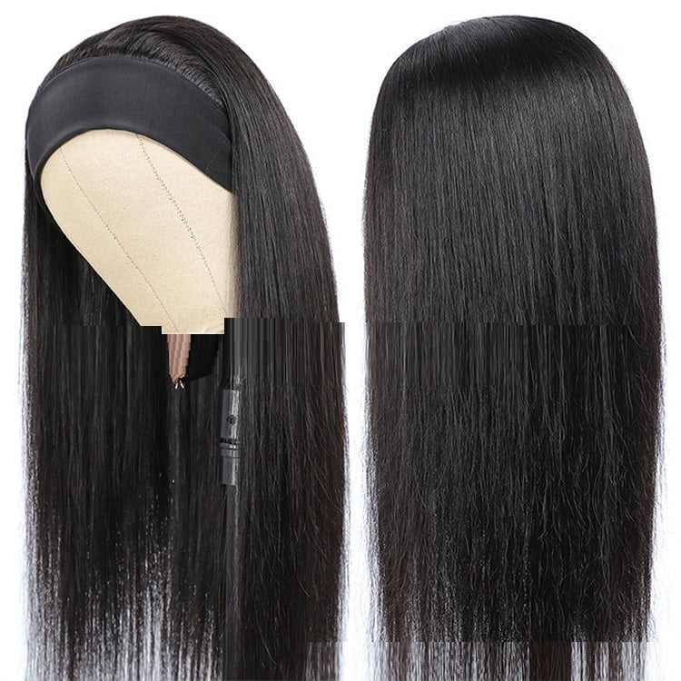 Human Hair Straight Strip Headband