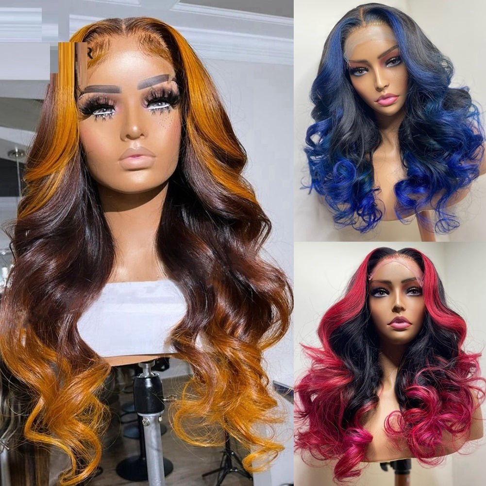Color Blend Human Hair Wig