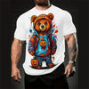 Men's Casual Loose Cartoon 3d Printed Short Sleeve