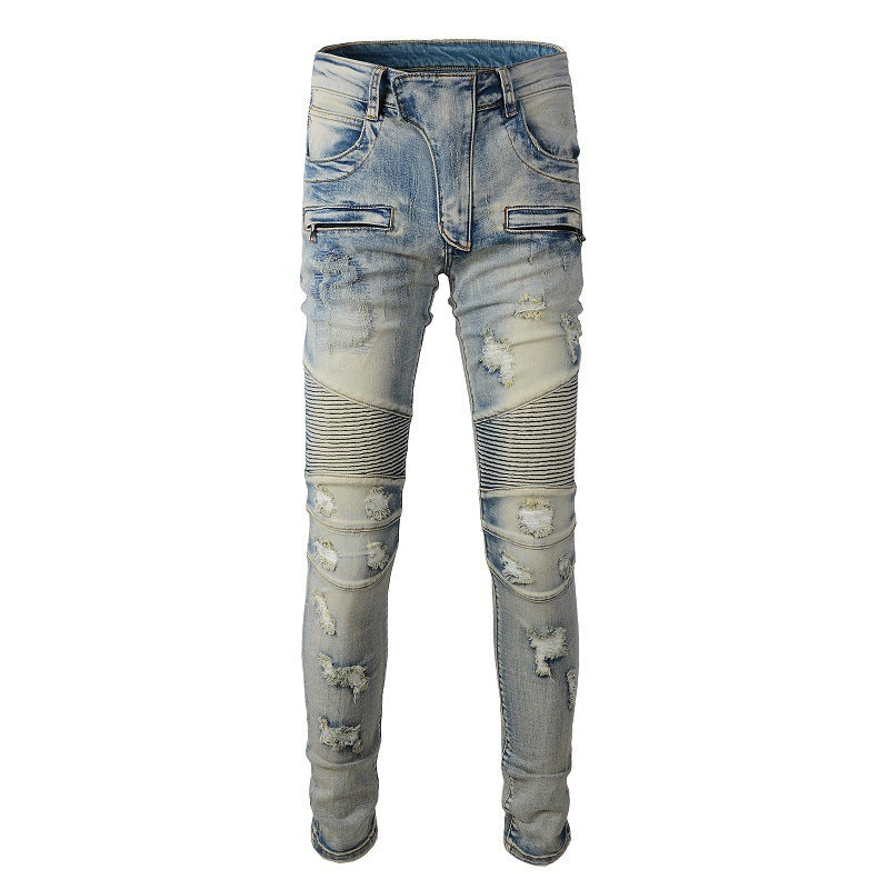 Distressed Slim Stretch Jeans