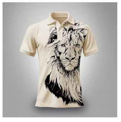 Lion Printing Casual T-shirt