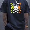 Unique Rabbit Skull Printed T-shirt