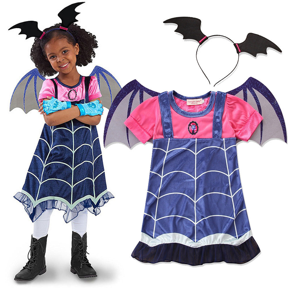 Halloween Dresses front view for toddlers showing full length