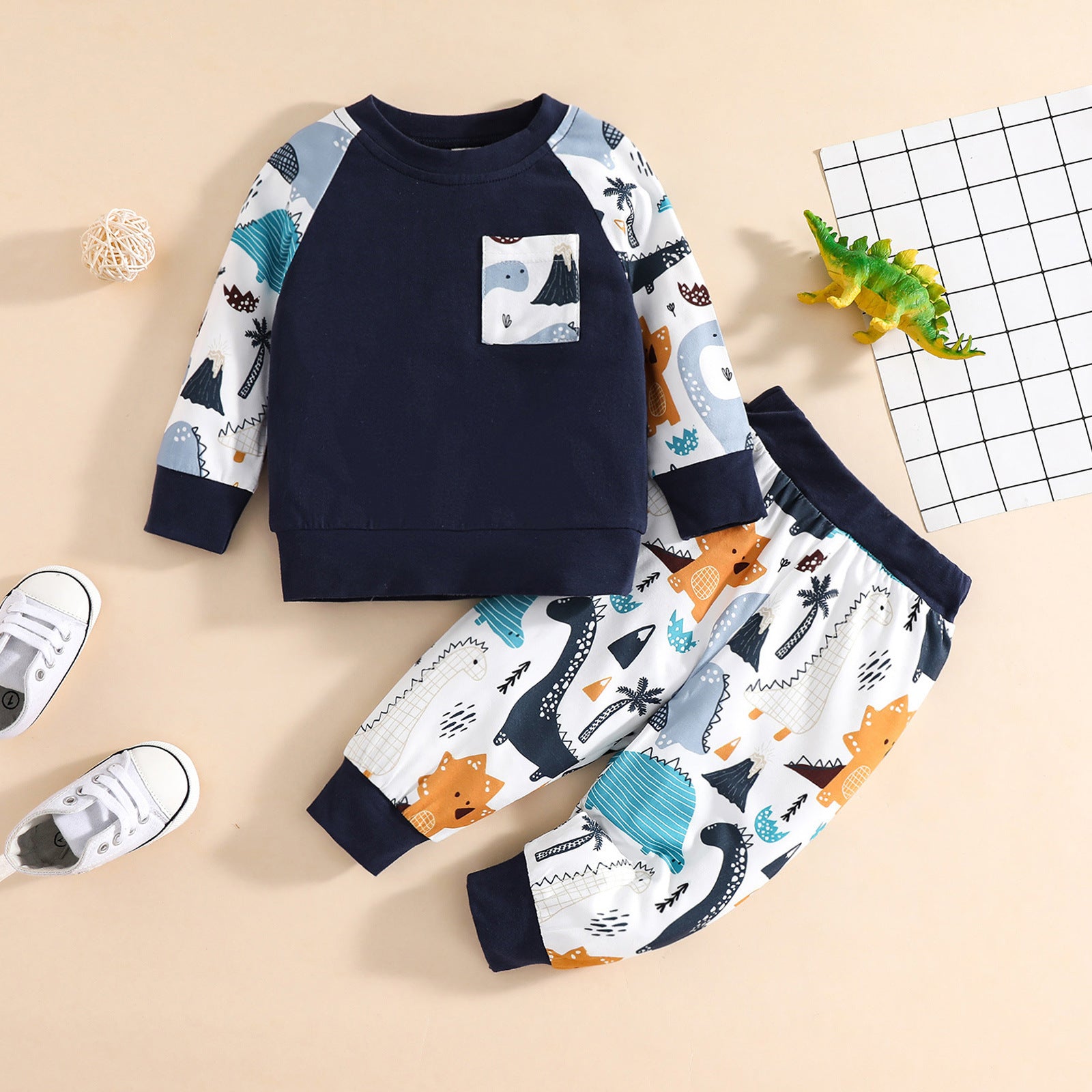 Cute Animal Cartoon Autumn Long-Sleeved Set