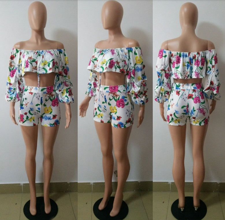 Sexy Digital Print Two-Piece Set