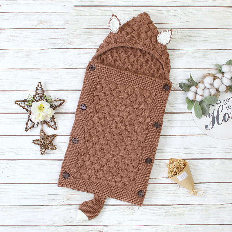 Cute shape solid color newborn anti-kick quilt