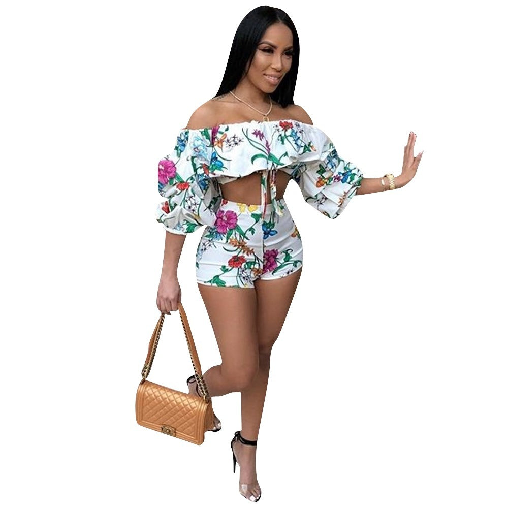 Sexy Digital Print Two-Piece Set