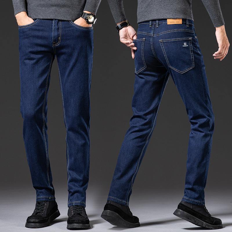 Slim Fit Elastic Straight Jeans