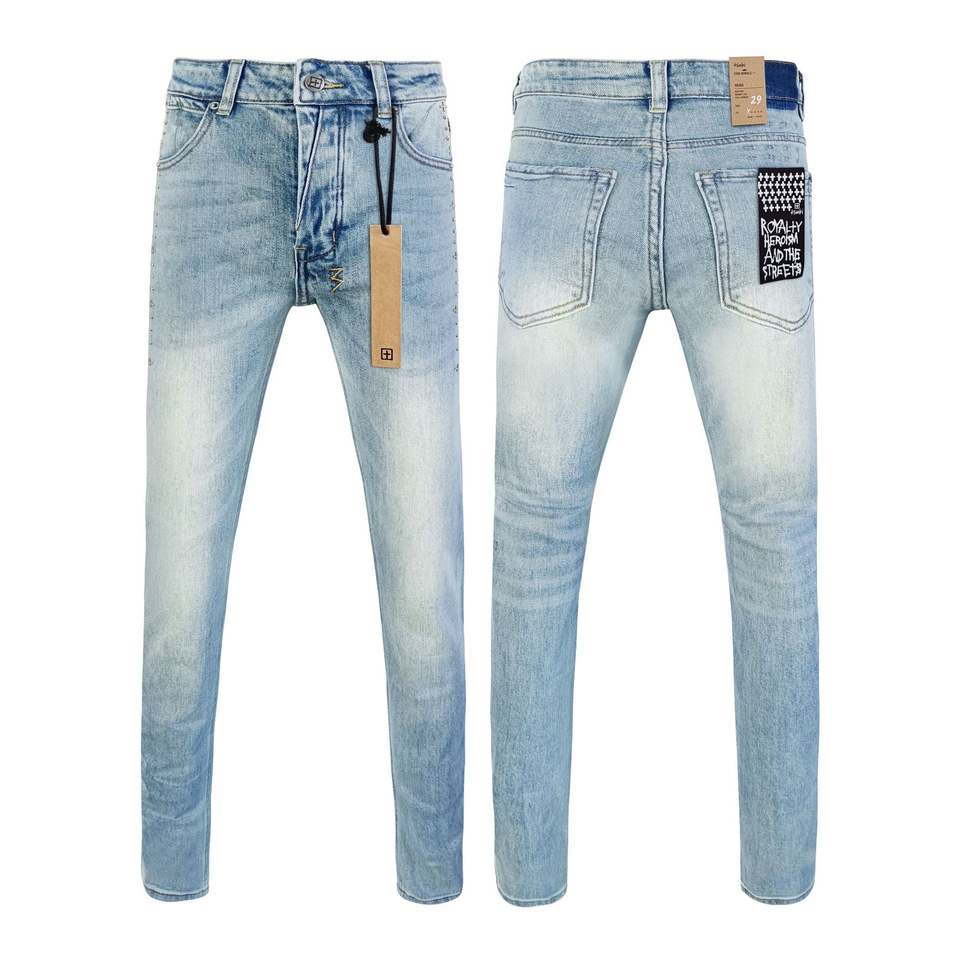 Straight Ripped Stretch Casual Jeans