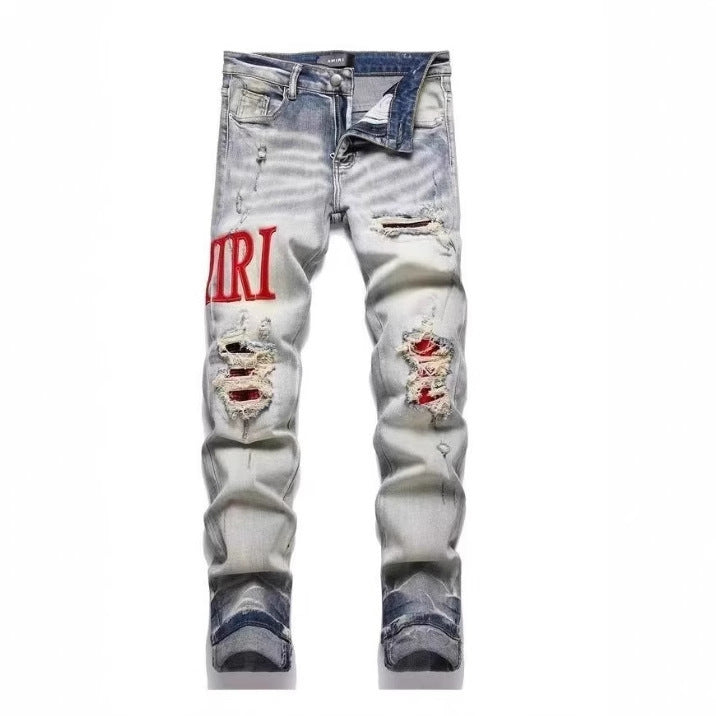 Trendy Retro Dyed Jeans Men