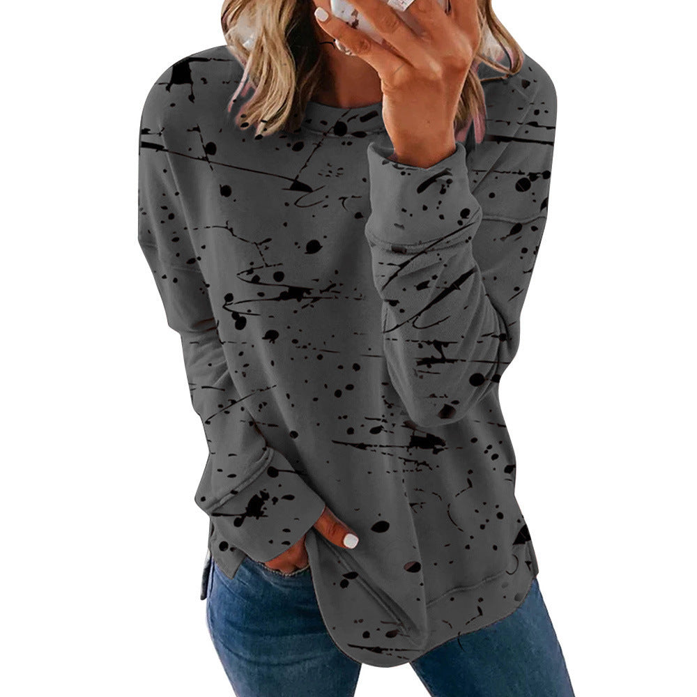 Trendy Graffiti Long Sleeve Top