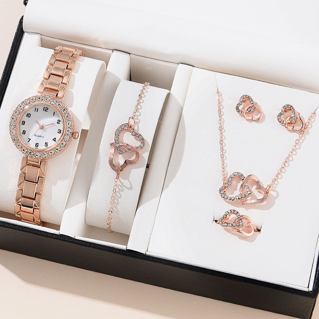 Diamond Quartz Watch Set