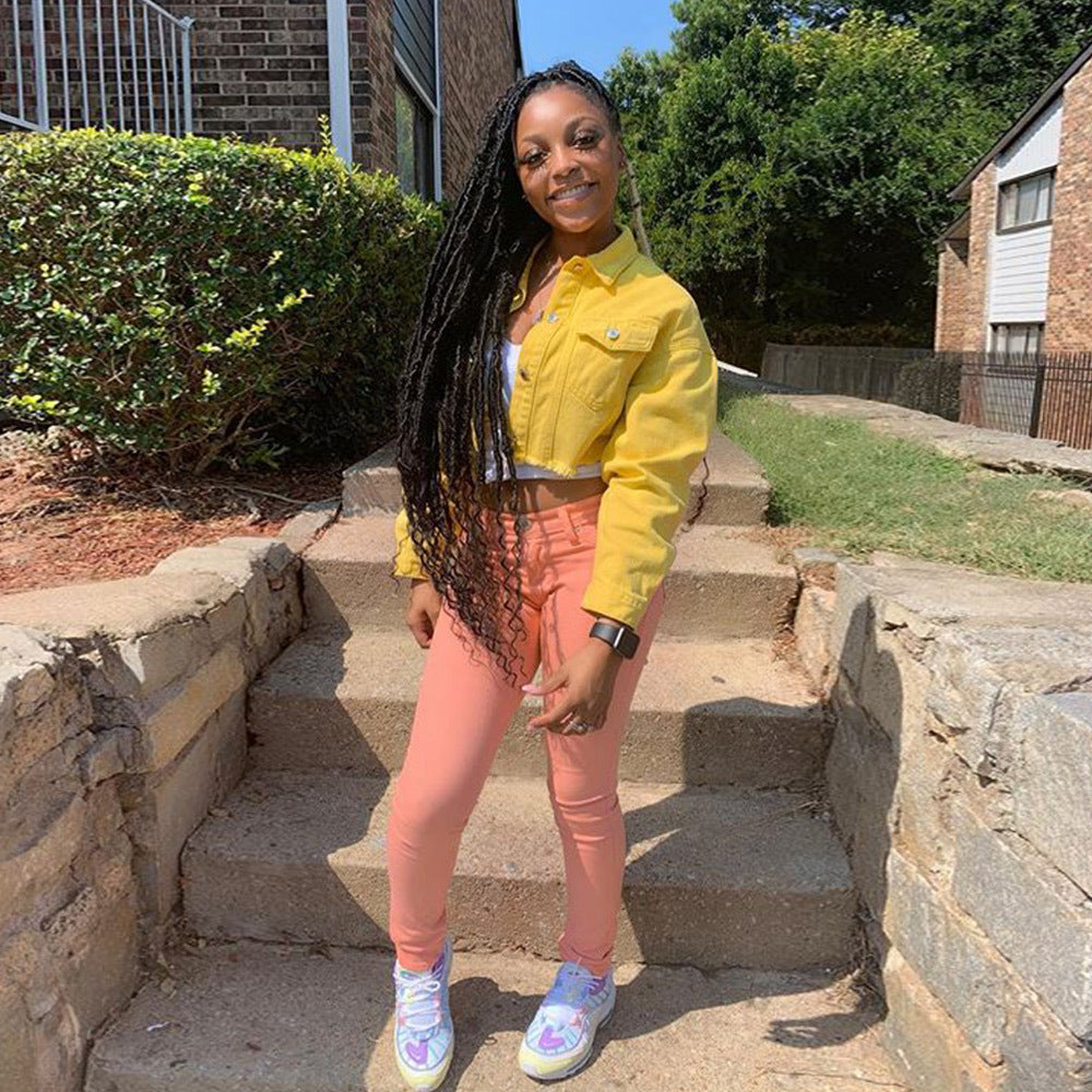 Trendy Bodycon Denim Jacket