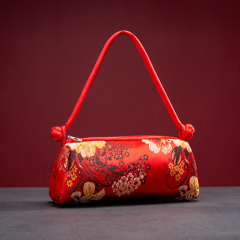 Vintage Silk Embroidery Ladies Hand Bag