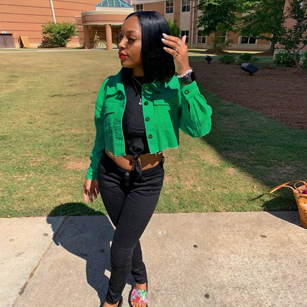 Trendy Bodycon Denim Jacket