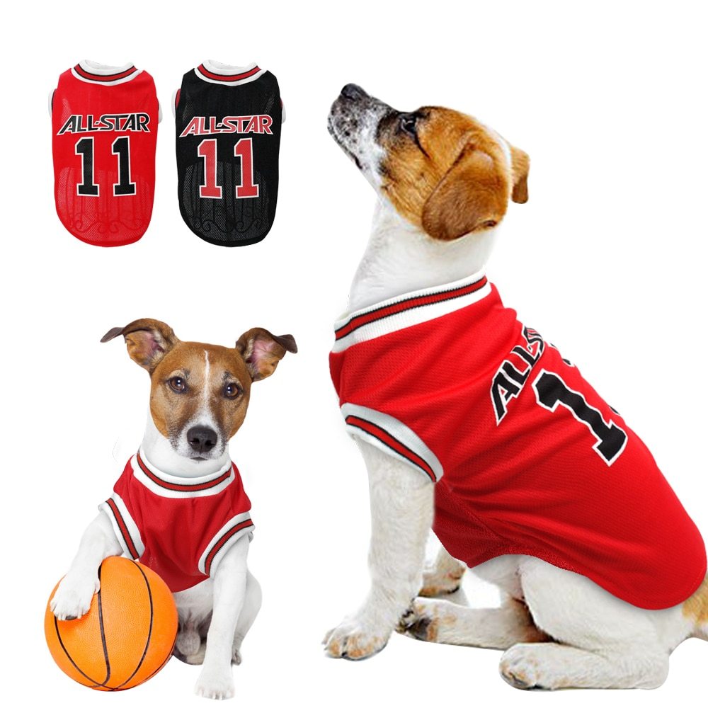 Pet Sports Vest World Cup Edition black cotton sporty outfit for pets