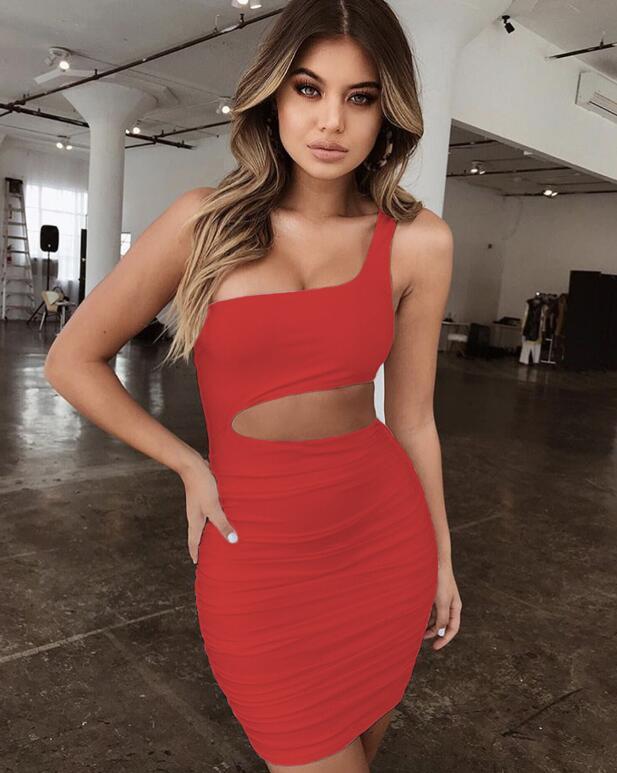 Sexy One-Shoulder Mini Dress