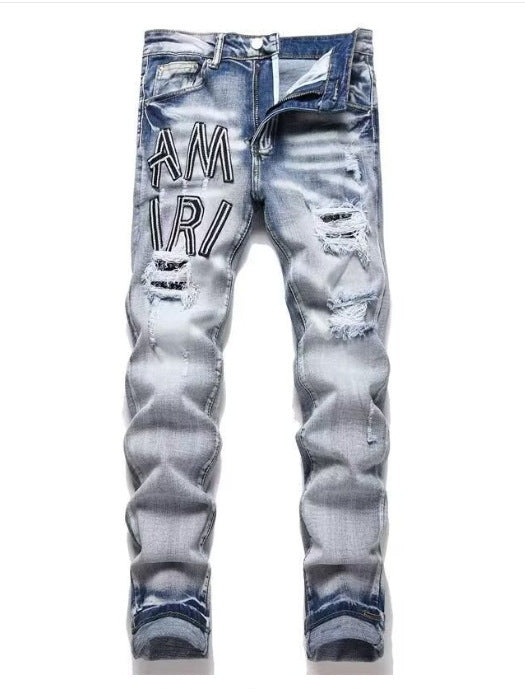 Trendy Retro Dyed Jeans Men