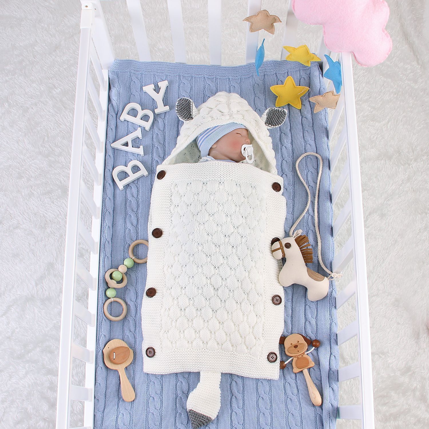 Cute Newborn Anti-Kick Quilt