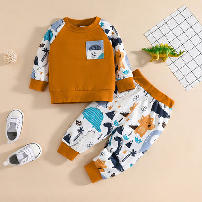 Cute Animal Cartoon Autumn Long-sleeved Suit