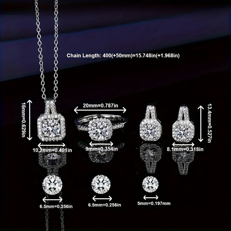 Sterling Silver Necklace & Earrings