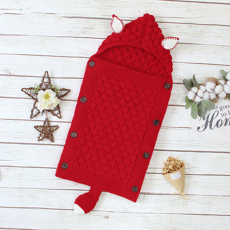 Cute shape solid color newborn anti-kick quilt
