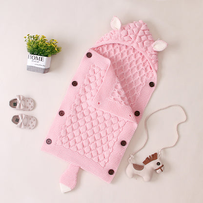 Cute shape solid color newborn anti-kick quilt
