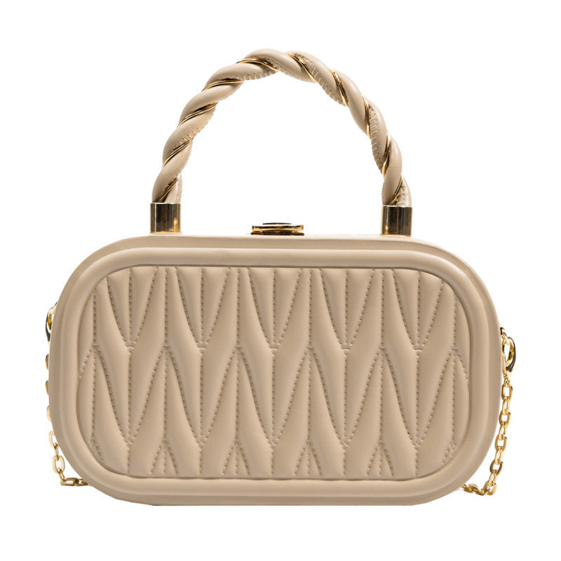 Shaping Small Square Portable Box Chain Shoulder Messenger Bag For Women