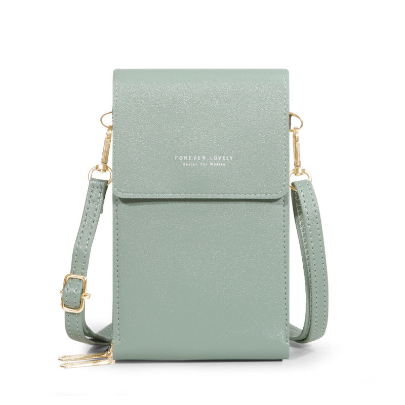 Women's Fashionable Crossbody PU Leather Touch Screen Mobile Wallet