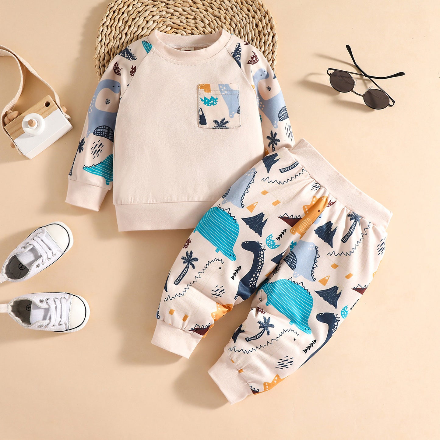 Cute Animal Cartoon Autumn Long-sleeved Suit