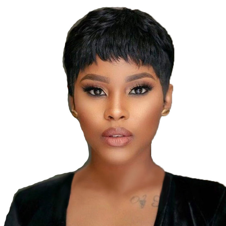 Short Black Wig for Women