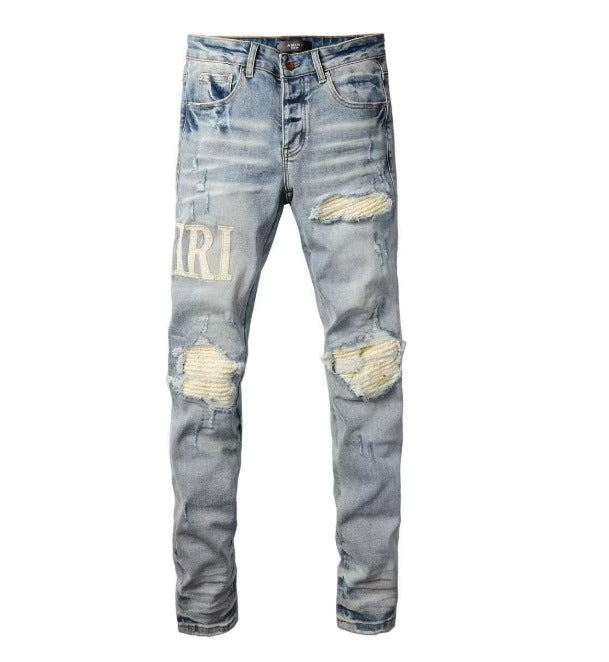 Trendy Retro Dyed Jeans Men