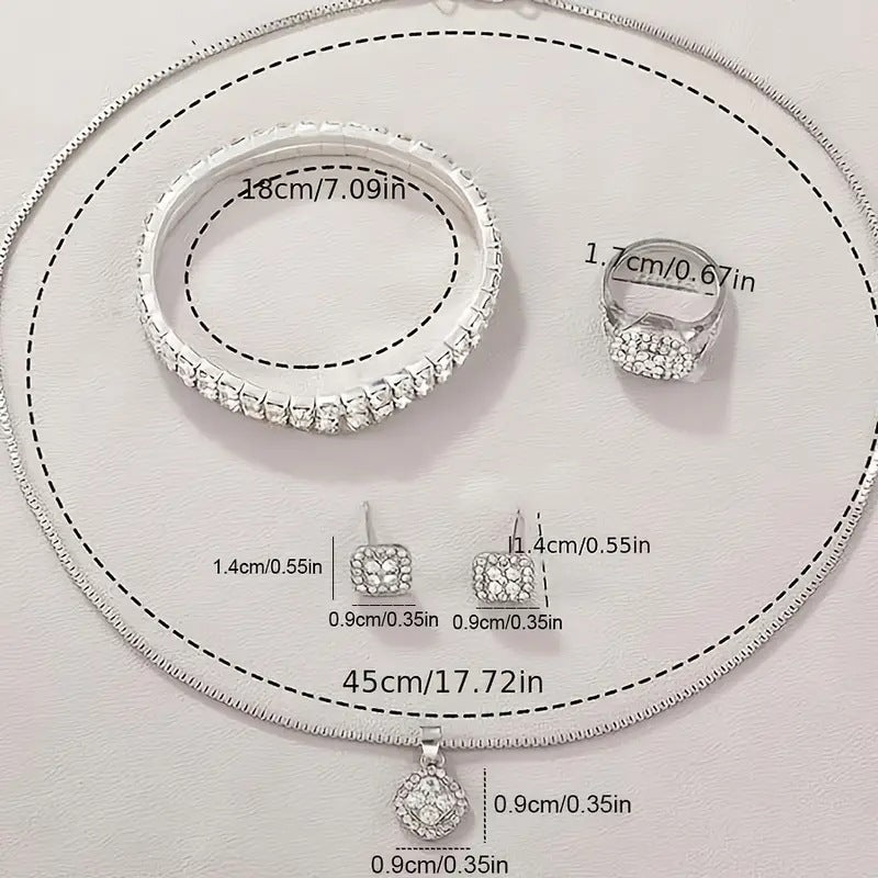 Luxury Diamond Watch 5-Piece Set