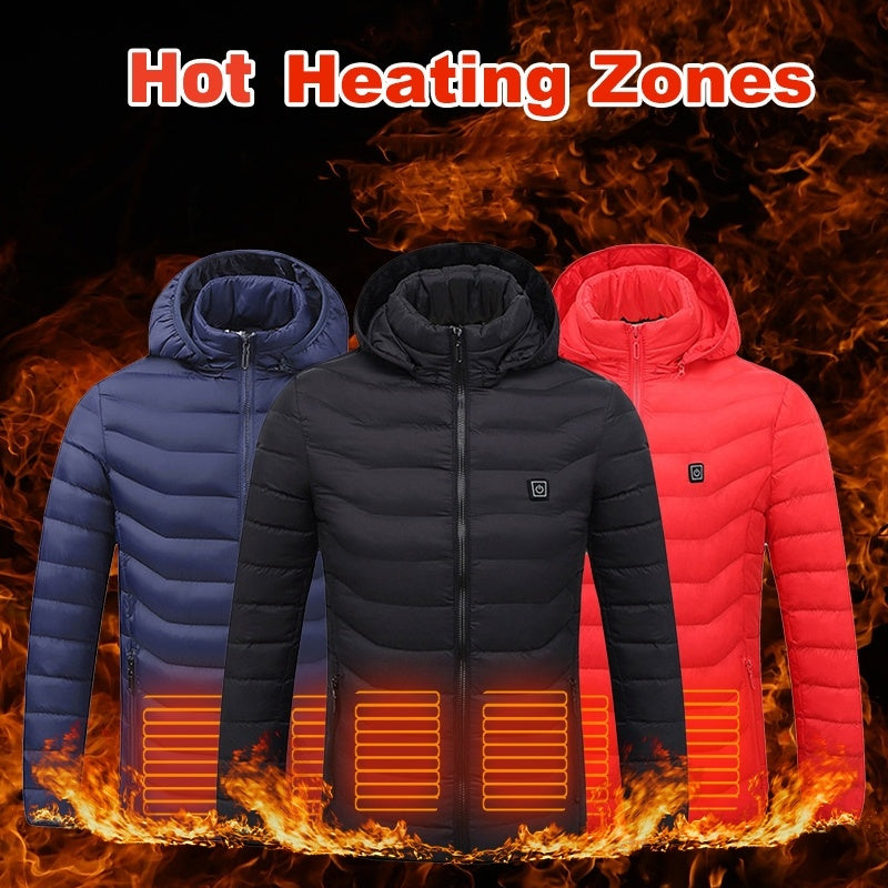 USB Heated Winter Jacket Men
