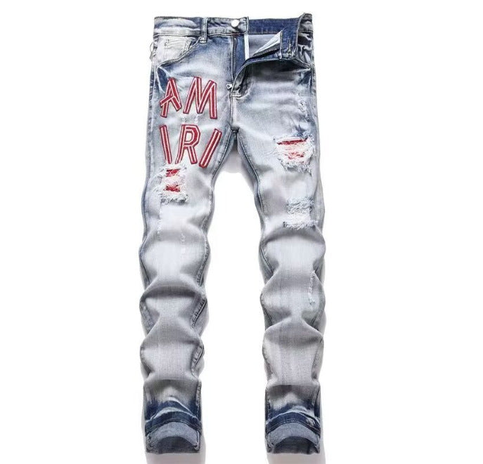 Trendy Retro Dyed Jeans Men
